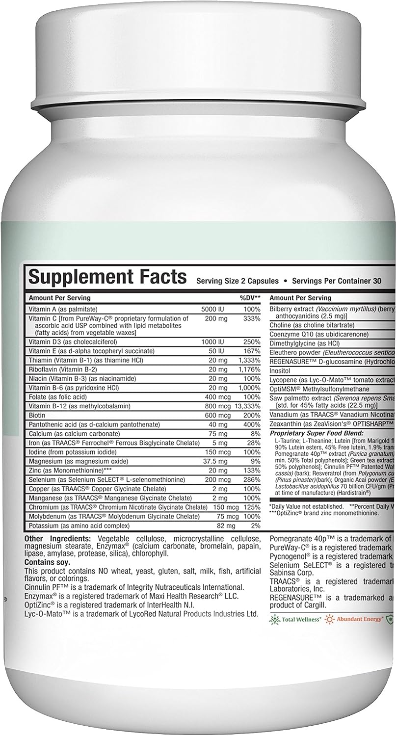 Maxi Health Women's Multivitamin 50 Plus – Daily Multivitamin with Vitamin B12, A, D, C, Zinc and Magnesium – Non-GM (60 Capsules) - görsel 4
