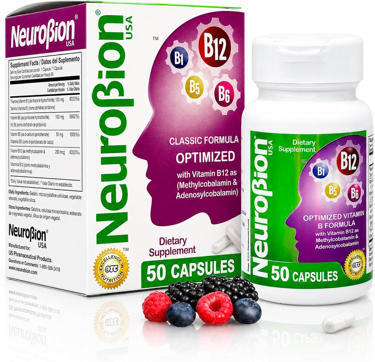 Neurobion Optimised Classic Formula B12 Methylcobalamin Food Supplement – 50 Capsules - görsel 1