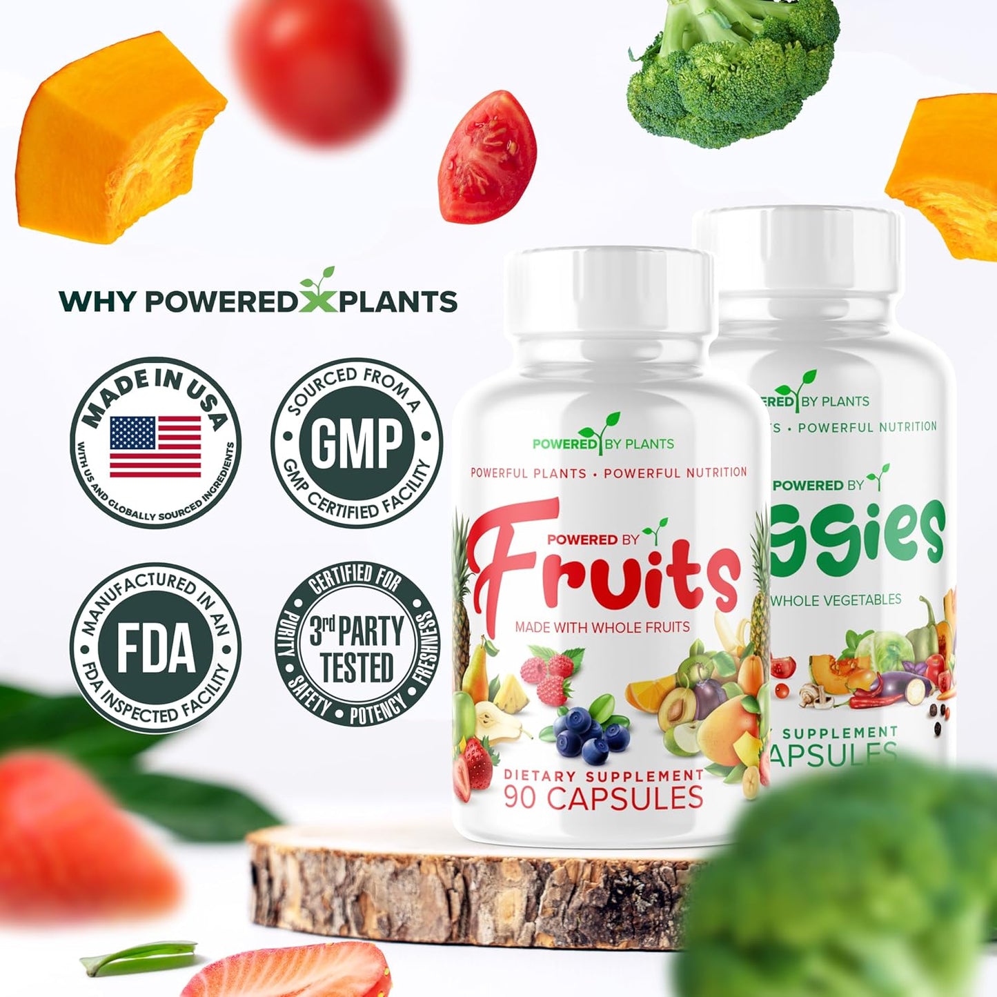 Fruits & Veggies Capsules - Natural Superfood Packed with Vitamins & Minerals - Fruit & Vegetable Supplements for Adults Pack of 6, 90 Capsules Each - görsel 6