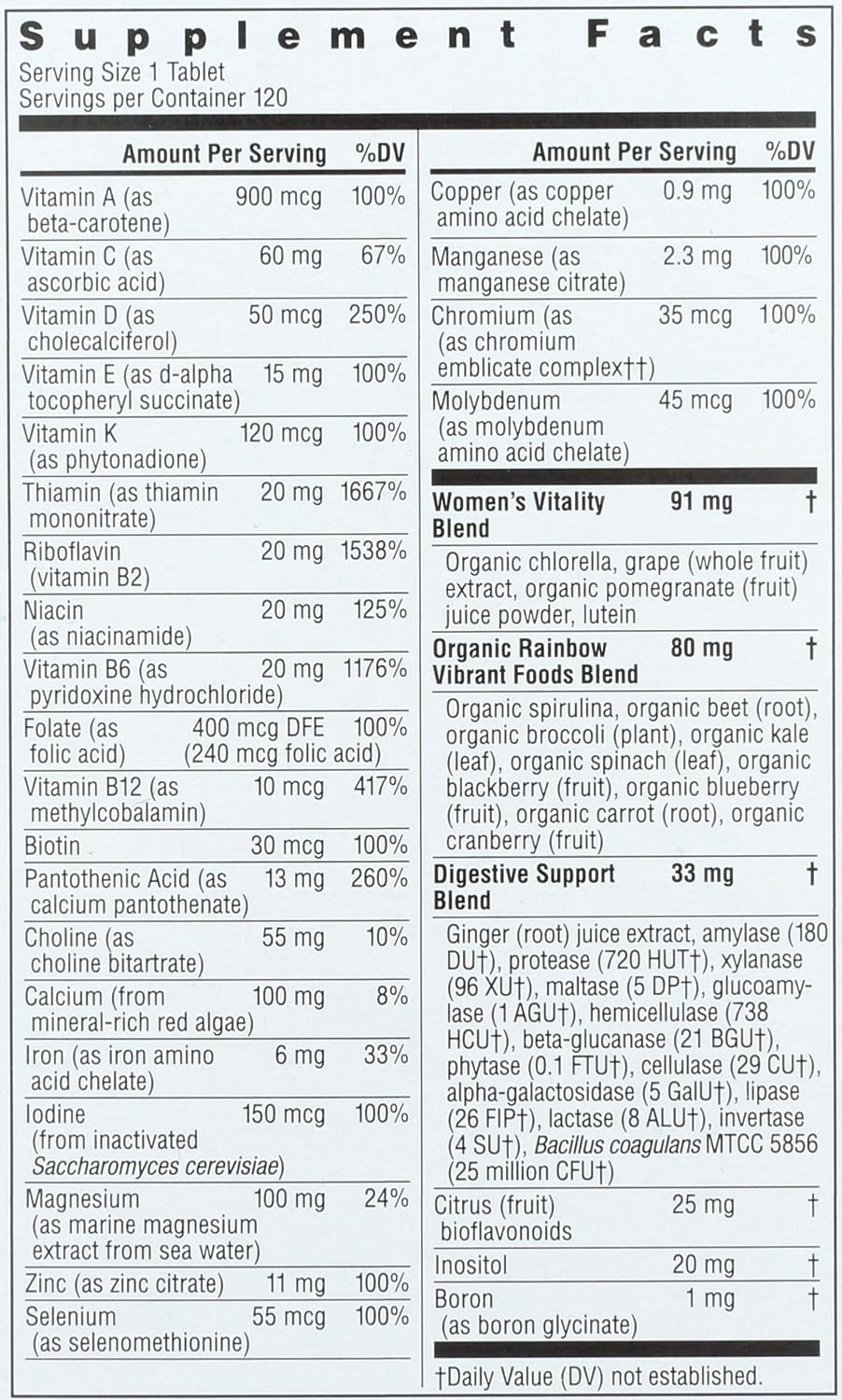Rainbow Light Multivitamin Women's One, Powder, 120 Count - görsel 3