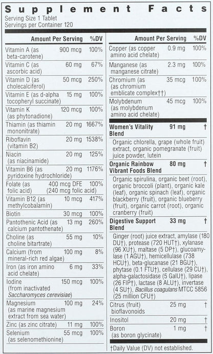 Rainbow Light Multivitamin Women's One, Powder, 120 Count