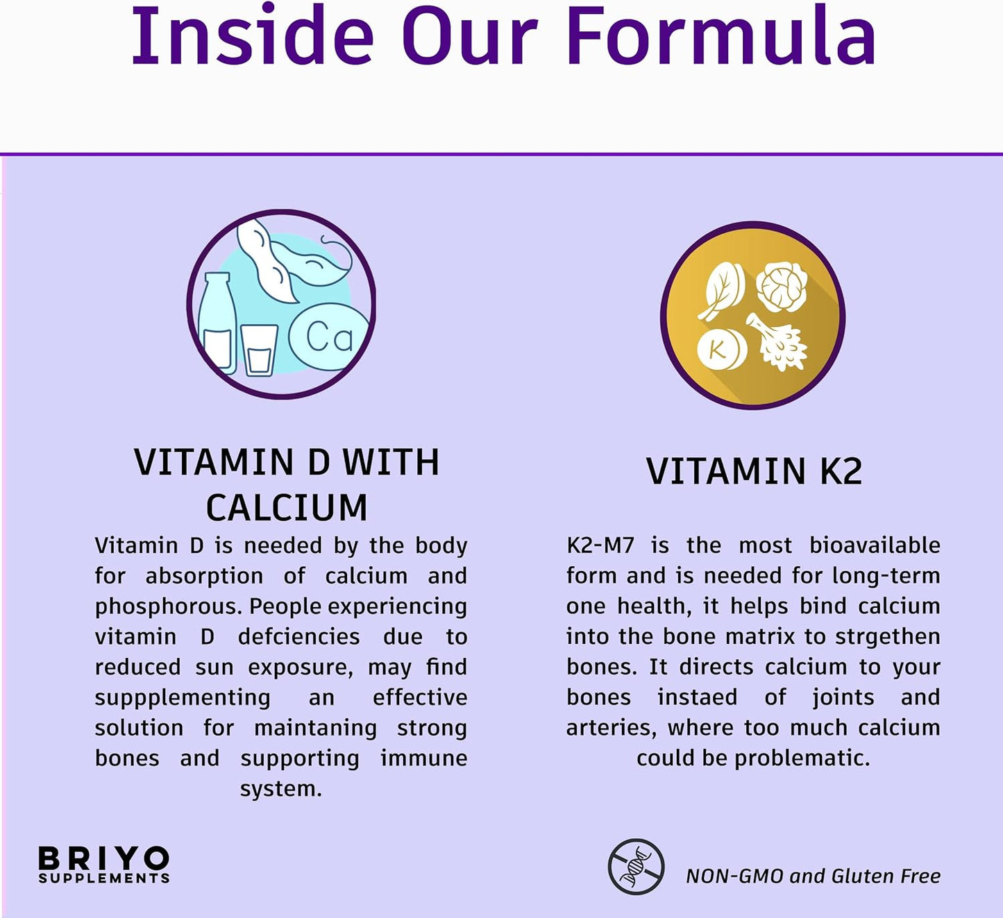 Orthomax - Vitamin D3 & K2-M7 + Calcium Dietary Supplement - görsel 6
