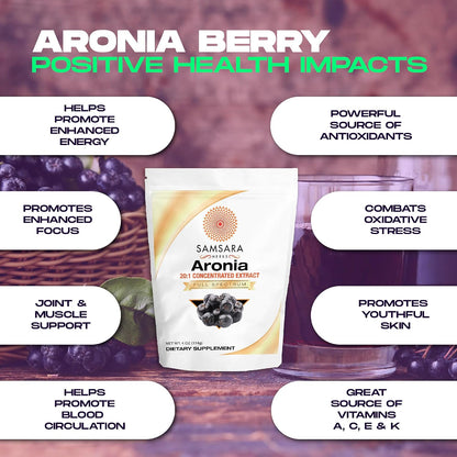 Samsara Herbs Aronia Berry 20:1 Extract Powder (454g)