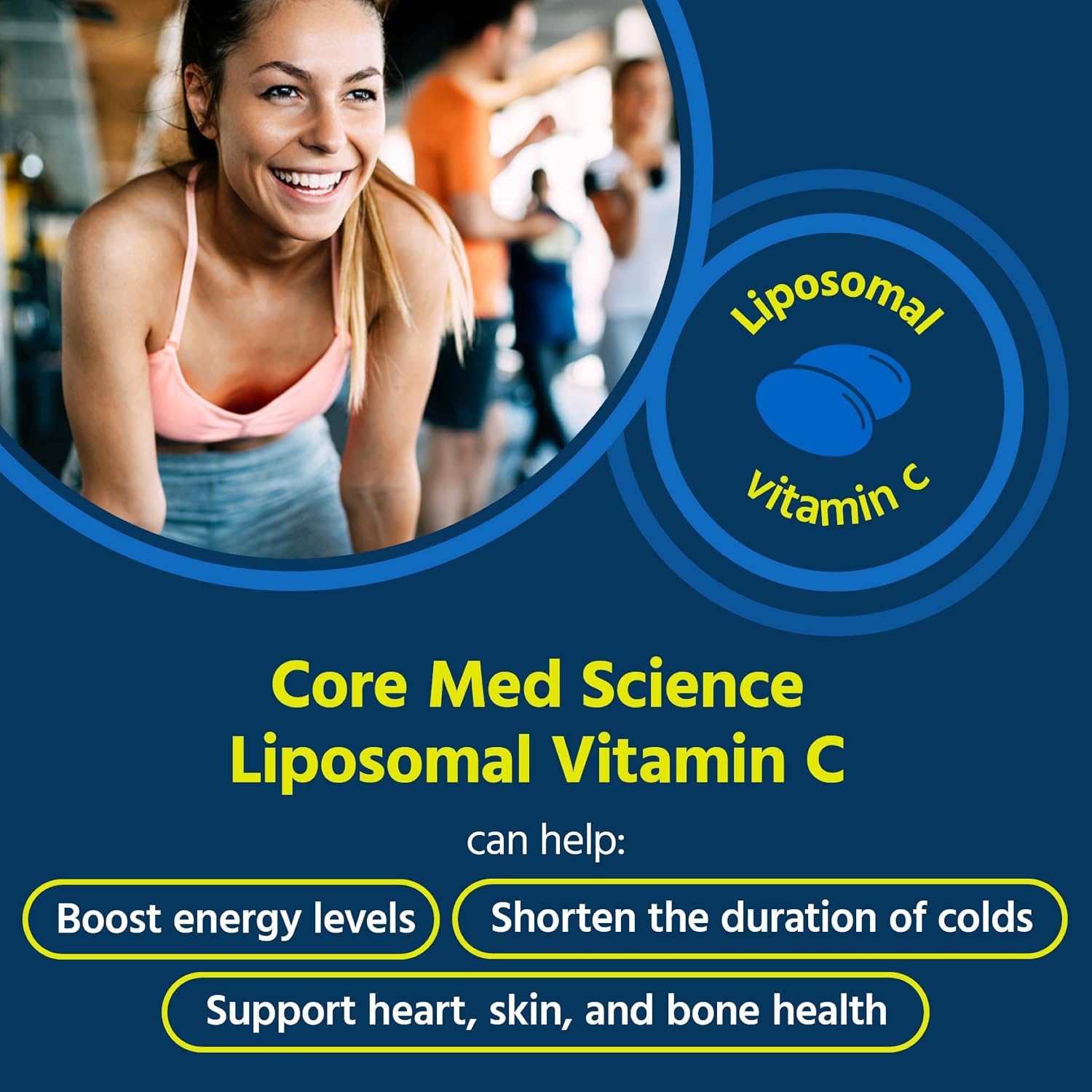 Core Med Science Liposomal Vitamin C 1000mg, 270 Softgels - görsel 2