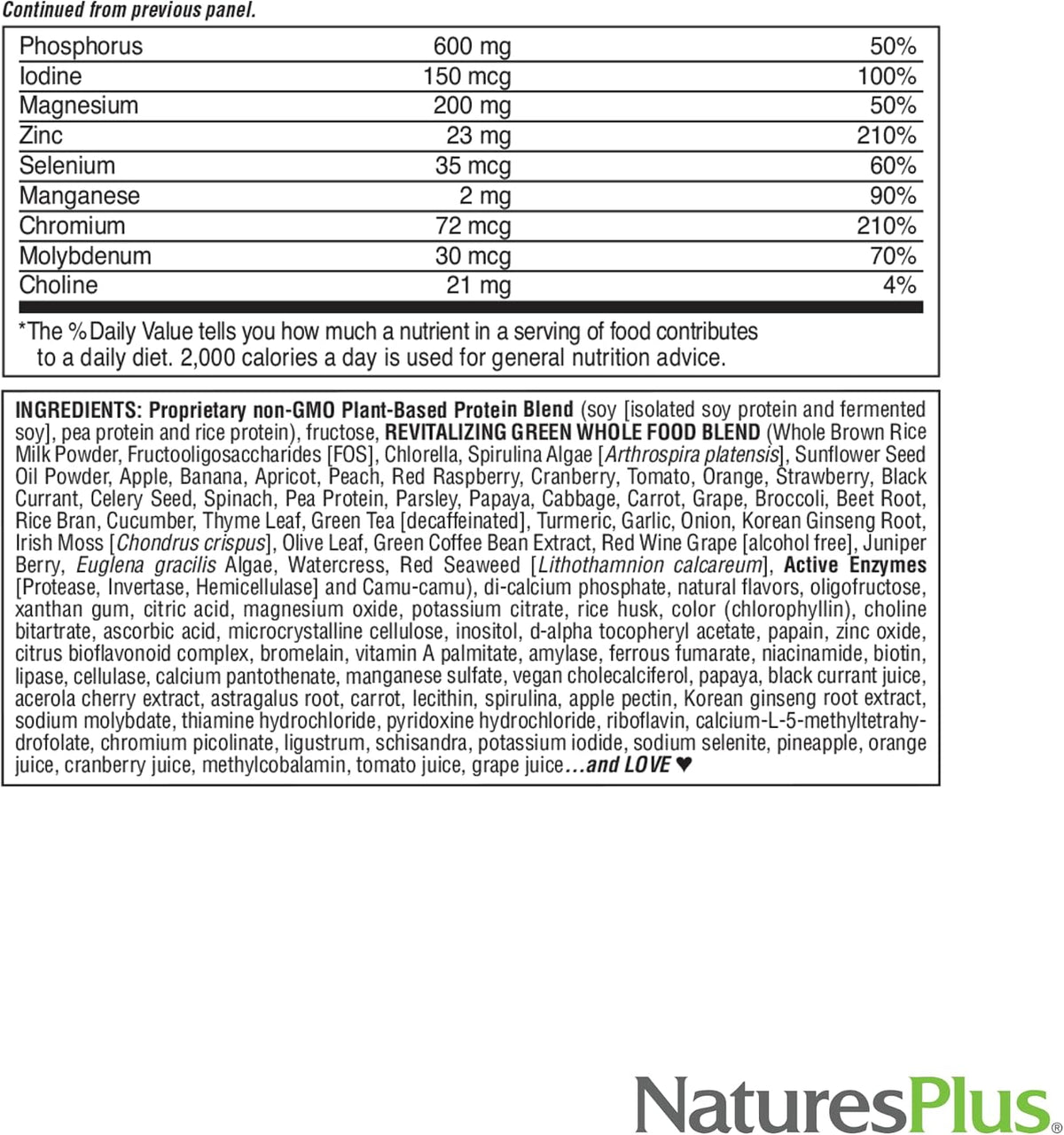 NaturesPlus FRUITEIN Revitalising Green Foods Shake – Plant-Based Protein & Superfood Mix, 590 g (16 Servings) - görsel 6