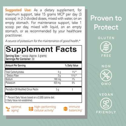 PectaSol Modified Citrus Pectin – 150g Powder – Total-Body Health Supplement