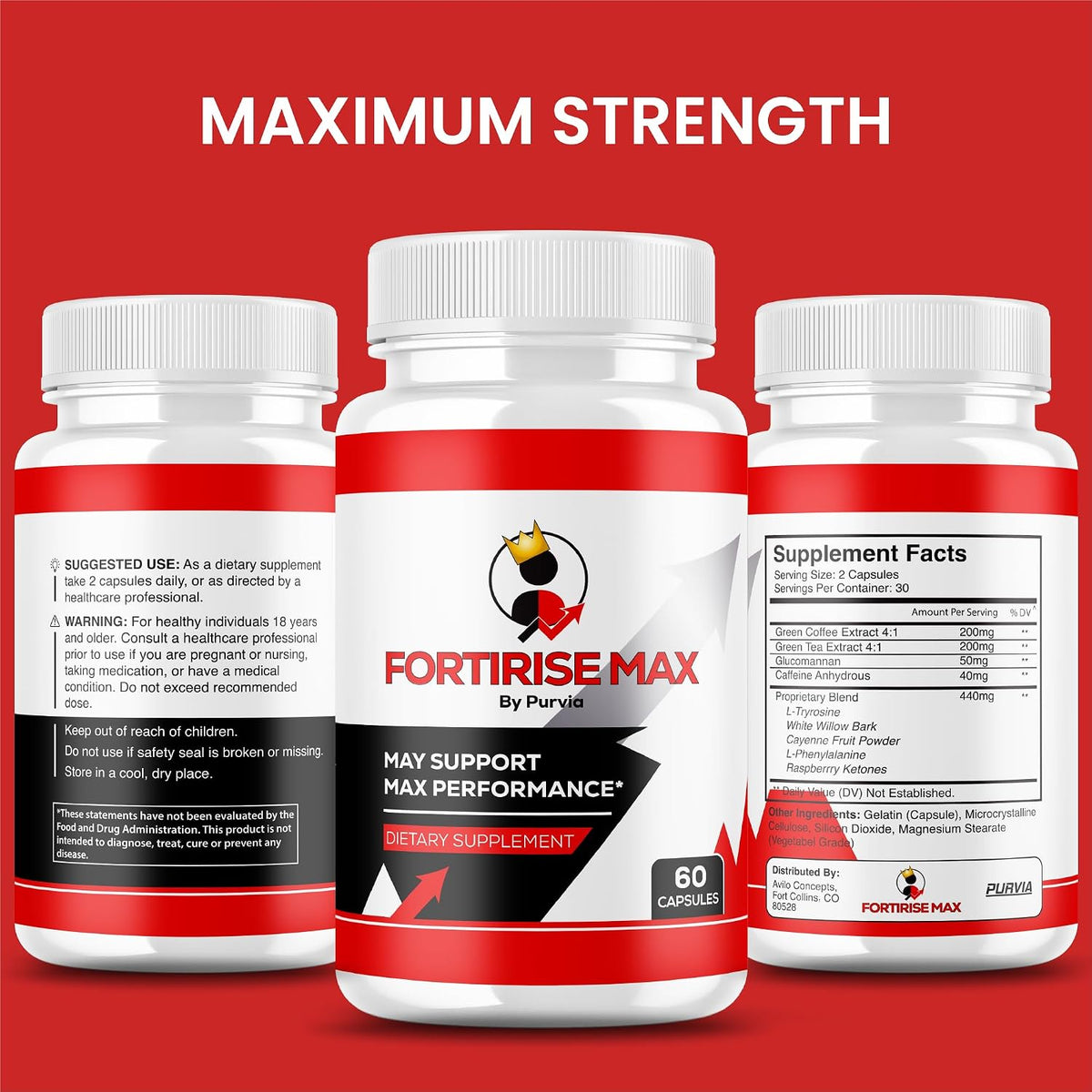 Fortirise Max - Maximum Strength Overall Wellbeing Support Supplement (60 Capsules) - görsel 6