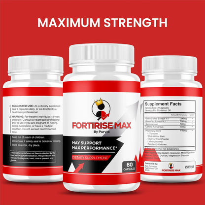 Fortirise Max - Maximum Strength Overall Wellbeing Support Supplement (60 Capsules)