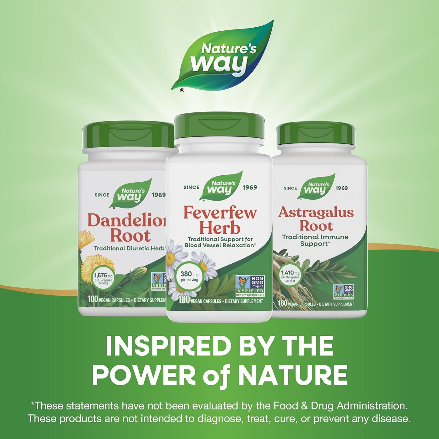 Nature's Way Feverfew Herb – Traditional Support for Blood Vessel Relaxation, 380 mg, 100 Vegan Capsules - görsel 7