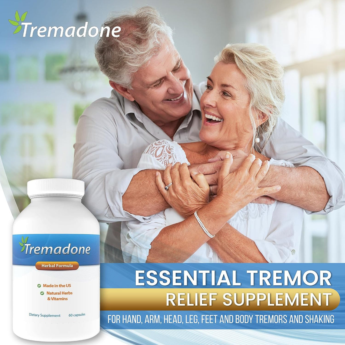 Tremadone Essential Tremor Support Supplement - All-Natural, Gluten-Free, Dairy-Free (1 Bottle) - görsel 2