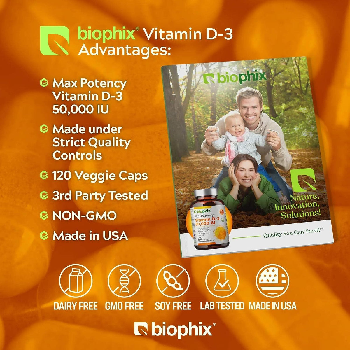 biophix Vitamin D3 10,000 IU High-Potency 120 Softgels - görsel 5