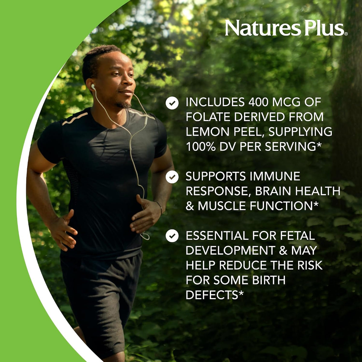NaturesPlus Source of Life Garden Folate – Organic Folate from Lemon Peel, 60 Capsules – Image 3