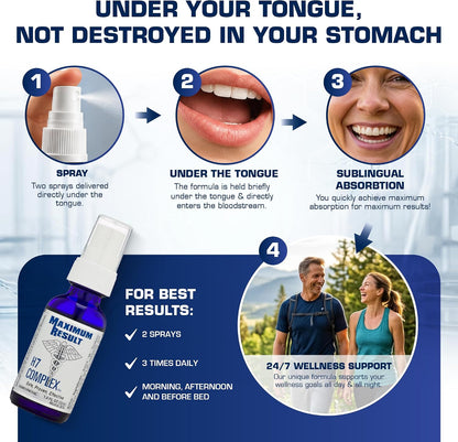 H7 Complex Homeopathic Sublingual Spray for Vitality – 3-Month Supply