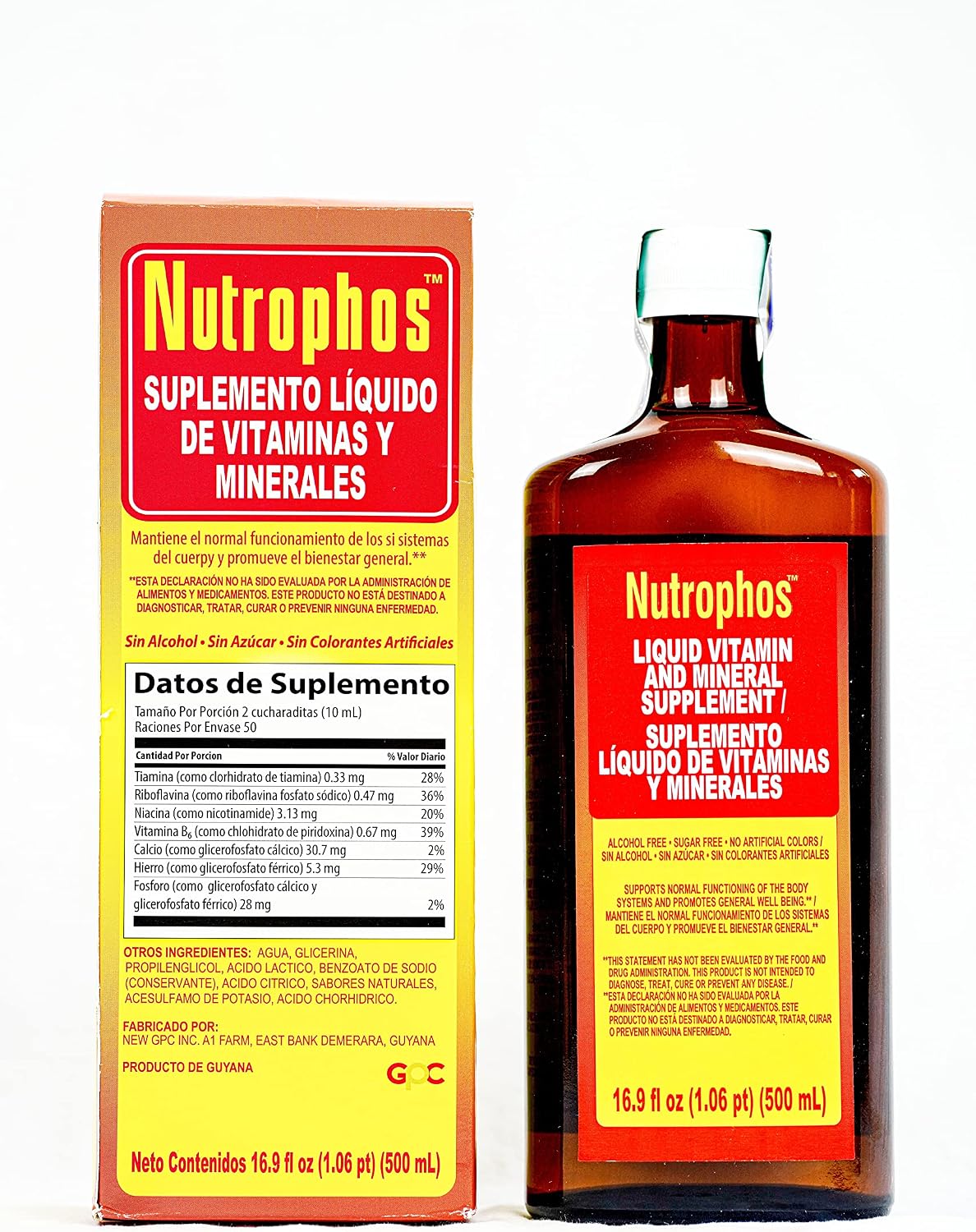 Liquid Vitamin and Mineral Supplement - Supports Normal Body Functions and General Wellbeing - 500ml - görsel 1