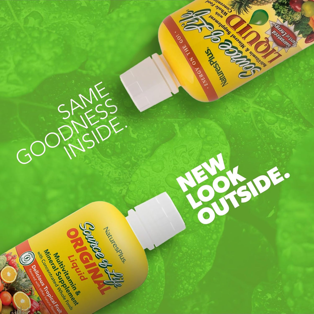 NaturesPlus Source of Life Liquid Multivitamin, Tropical Fruit - 887 ml - görsel 2