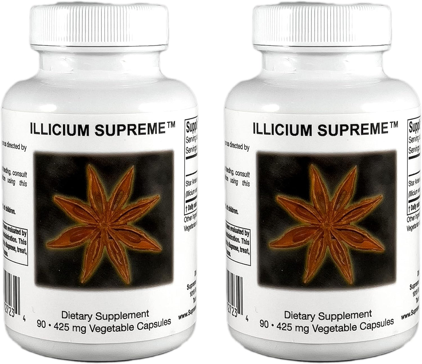 Supreme Nutrition Illicium Supreme, 180 Pure Star Anise Vegetarian Capsules (2 x 90) - görsel 1