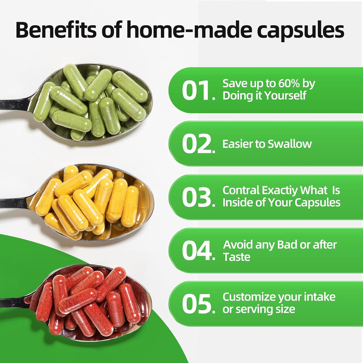 000 Capsules Separated 1000 Count, Premium Vegan Empty Capsules Size 000 Separated in 2 Bags, Clear Pill Capsule for DIY Supplement Filling - görsel 7