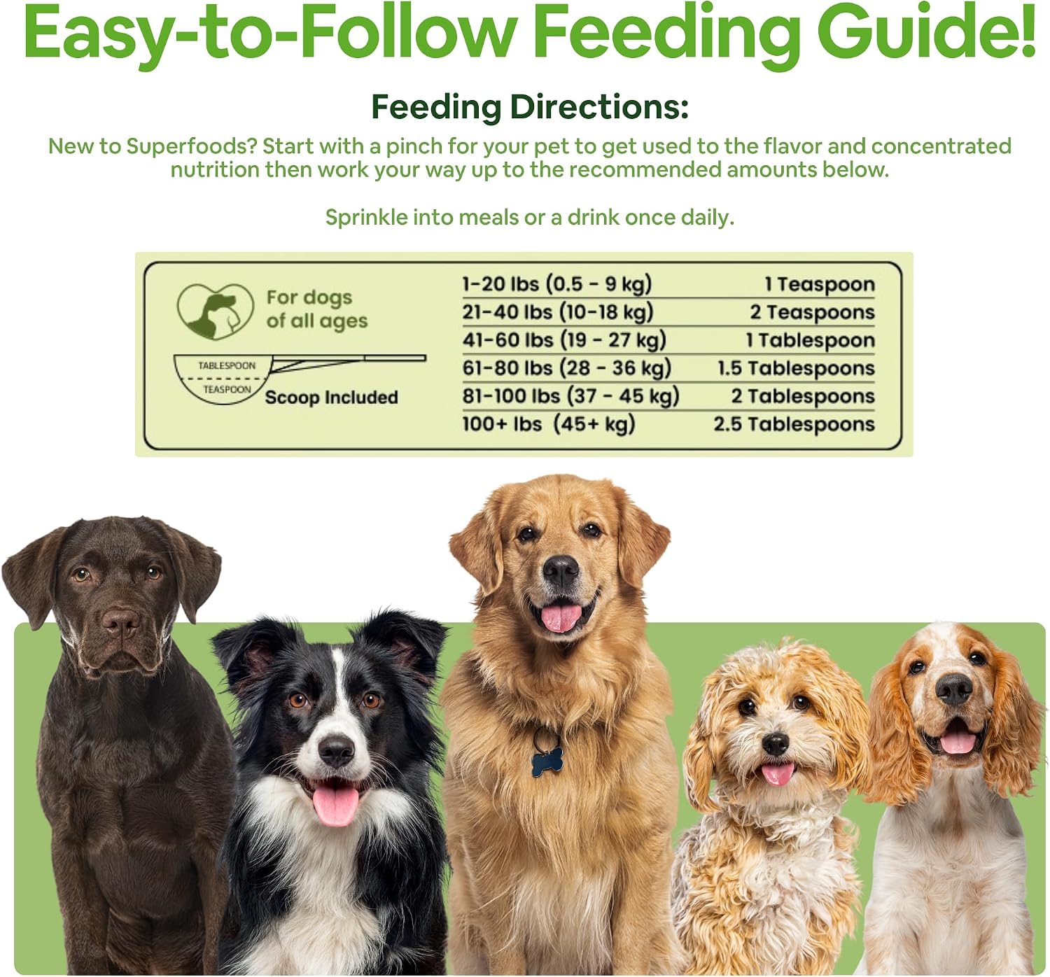 Dog Greens Superfood Supplement for Dogs (12 oz / 340 g) – Organic Human-Grade Ingredients - görsel 8