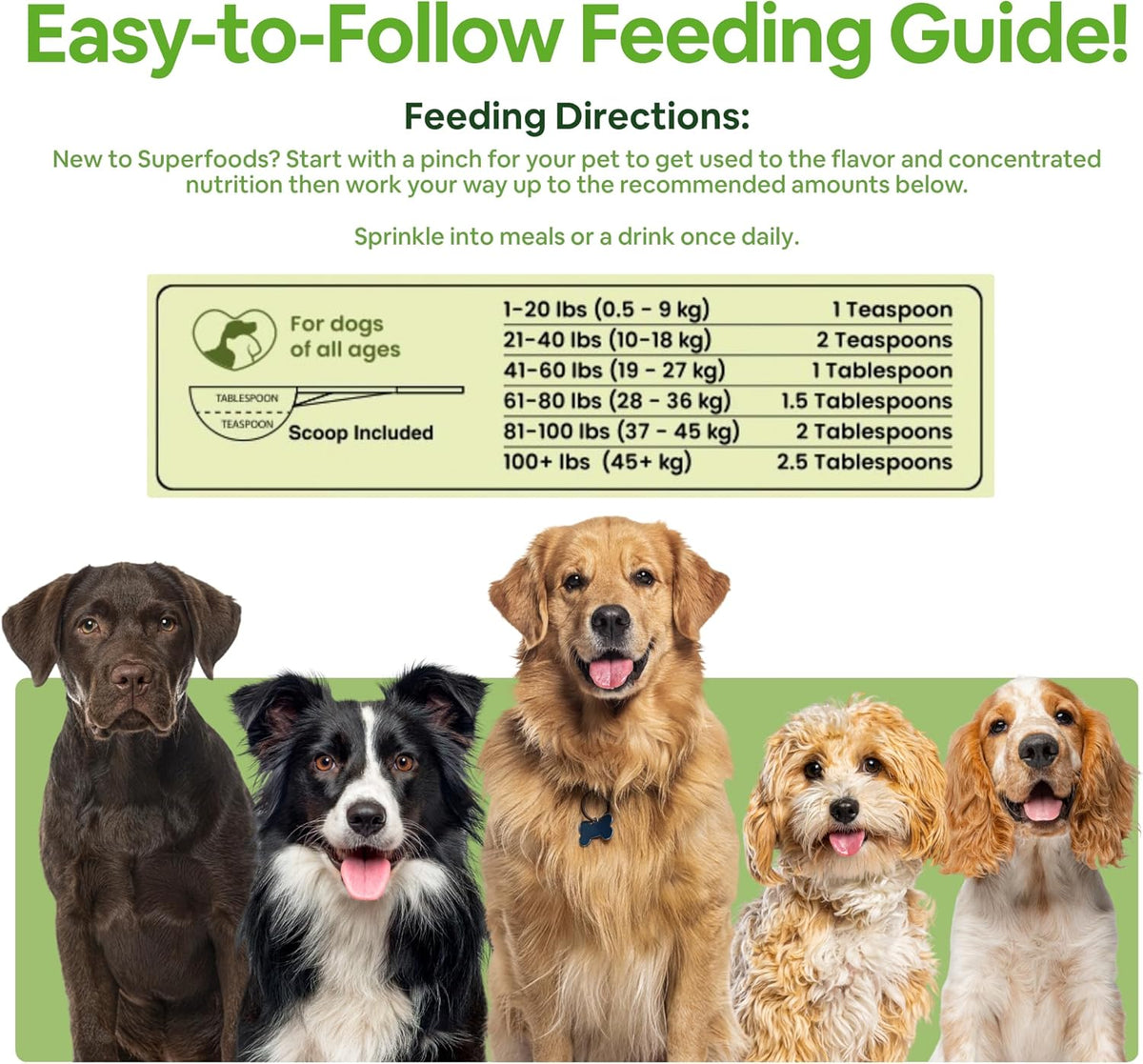 Organic Dog Multivitamin Supplement (340 g, 2 Pack) - Dog Greens Powder, Human Grade Superfoods - görsel 8