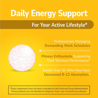 21st Century B12 2500 mcg Quick Dissolve, Energy Support, Cherry Flavour, 110 Tablets