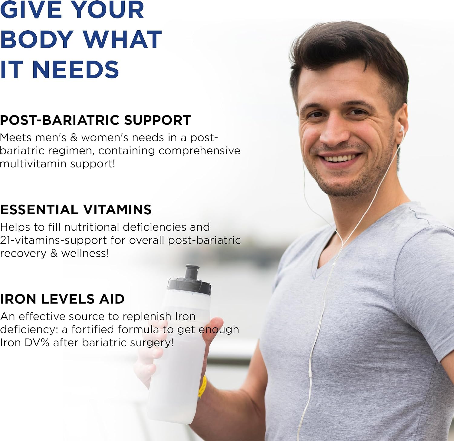 Bariatric Multivitamin with Iron for Women & Men - All-in-One 42 Superfood Blend for Energy & Immune Support - Post-Surgery Recovery, Easy-to-Swallow, Halal, Made in USA (120 Liquid Capsules) - görsel 7