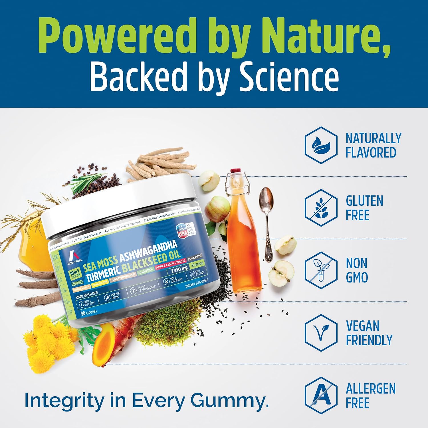 Sea Moss Gummies, 10-in-1 Formula, 90 Count | 45-Day Supply - görsel 4