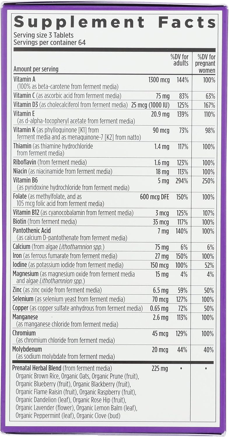 New Chapter Organic Perfect Prenatal Multivitamin, 192 Tablets - görsel 8