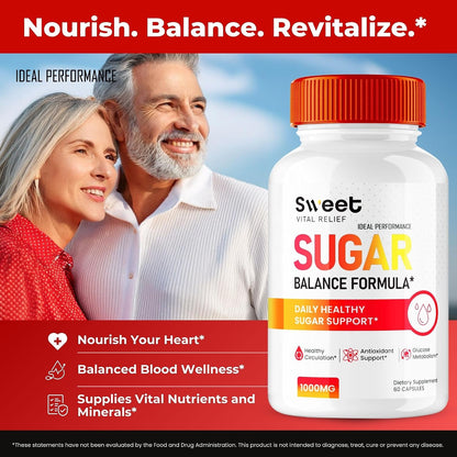 Sweet Vital Relief Blood Balance Formula - Official Blood Formula Support Food Supplement Capsules (5 Pack)