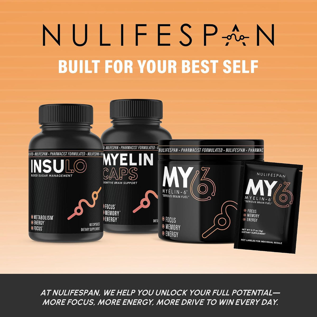 Myelin Caps - Brain Health Supplement with AlphaSize for Focus, Memory & Cognitive Support - Gluten-free, Non-GM (90 Capsules) - görsel 7