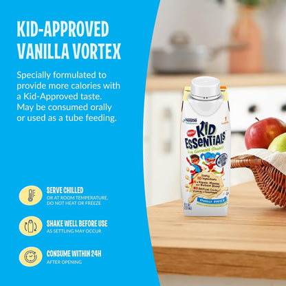 BOOST Kid Essentials Balanced Nutritional Drink for Kids, Vanilla Vortex, 237 ml (24 Pack)