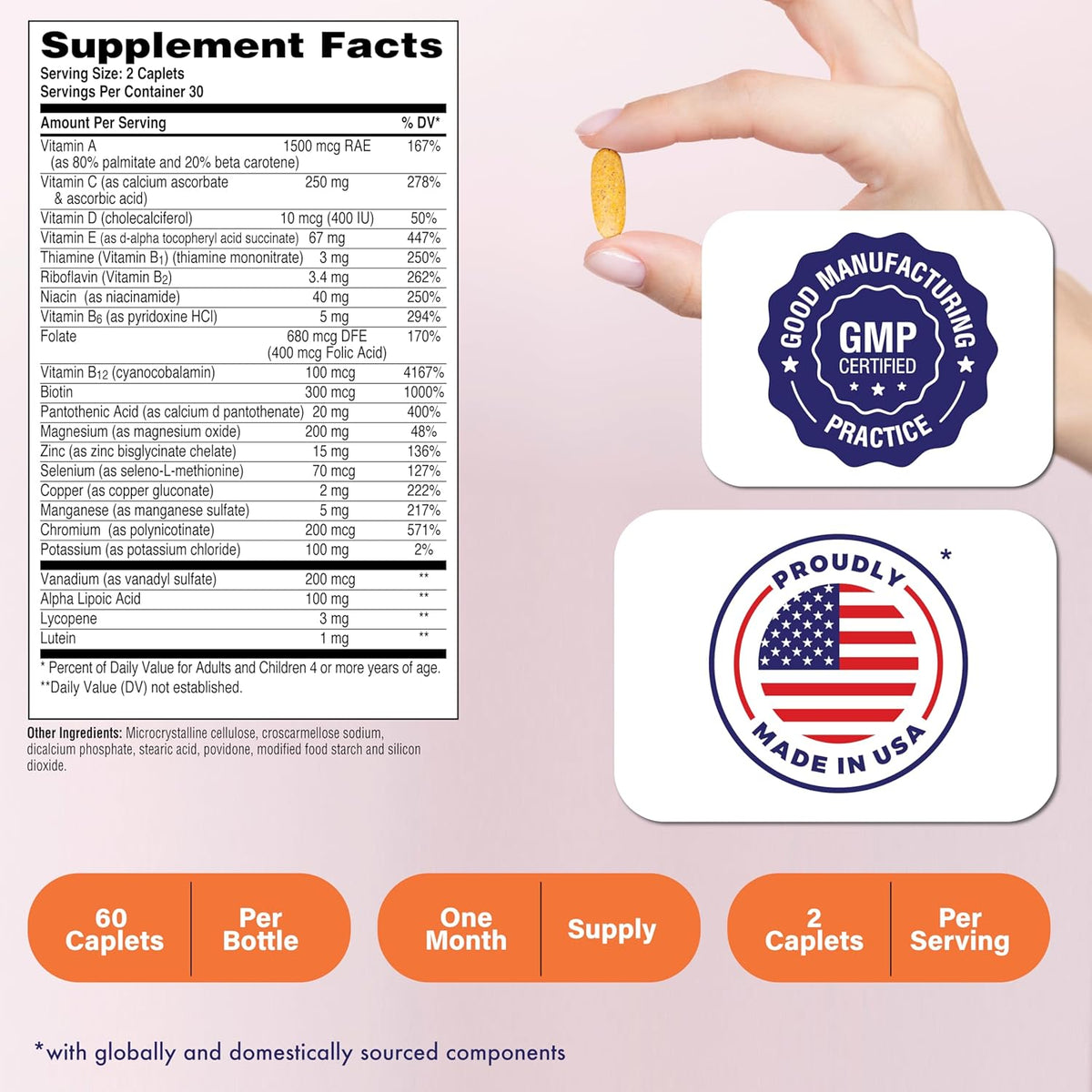 Health Thru Nutrition Ultra-Betic Multivitamin | 60 Tablets | Supports Nerve, Vision, Energy | with ALA, Lycopene - görsel 2