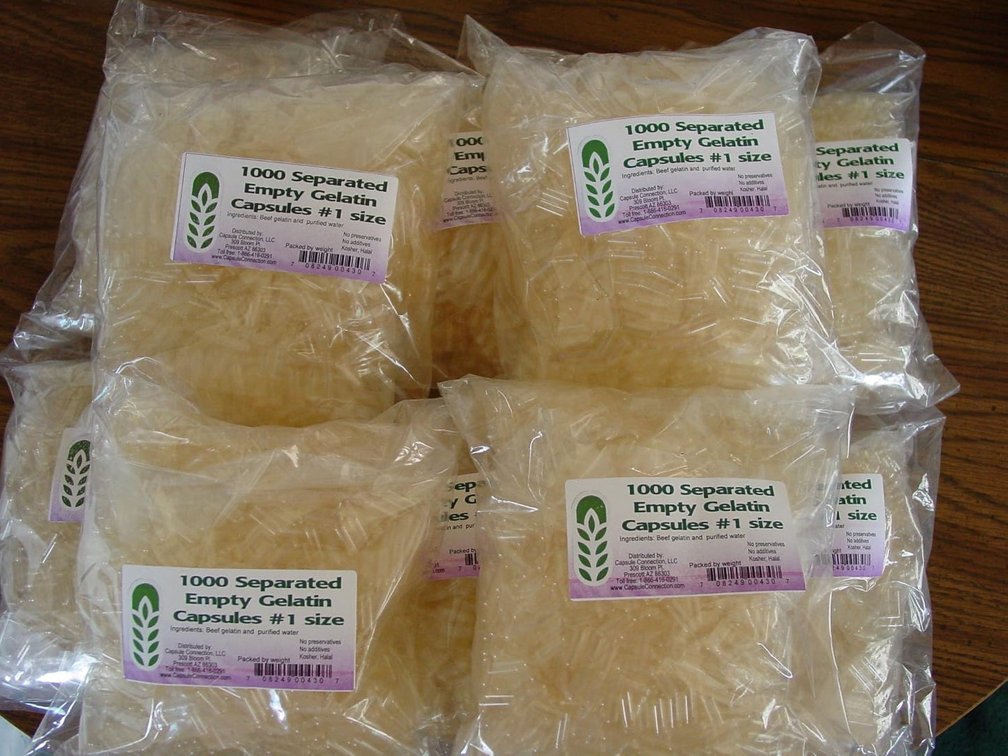 Capsule Connection 10,000 Empty Gelatine Capsules, Size #1 – Bulk Wholesale - görsel 1