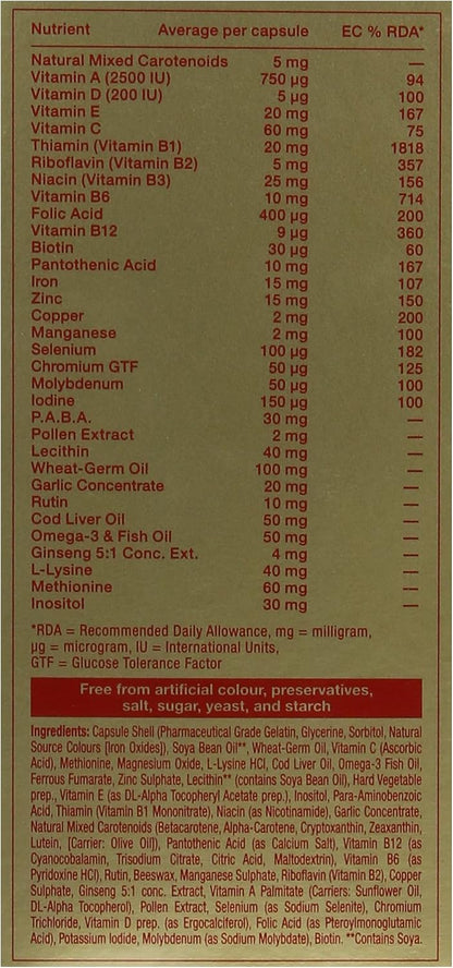 Omega-H3 Multivitamin and Mineral - 30 Capsules