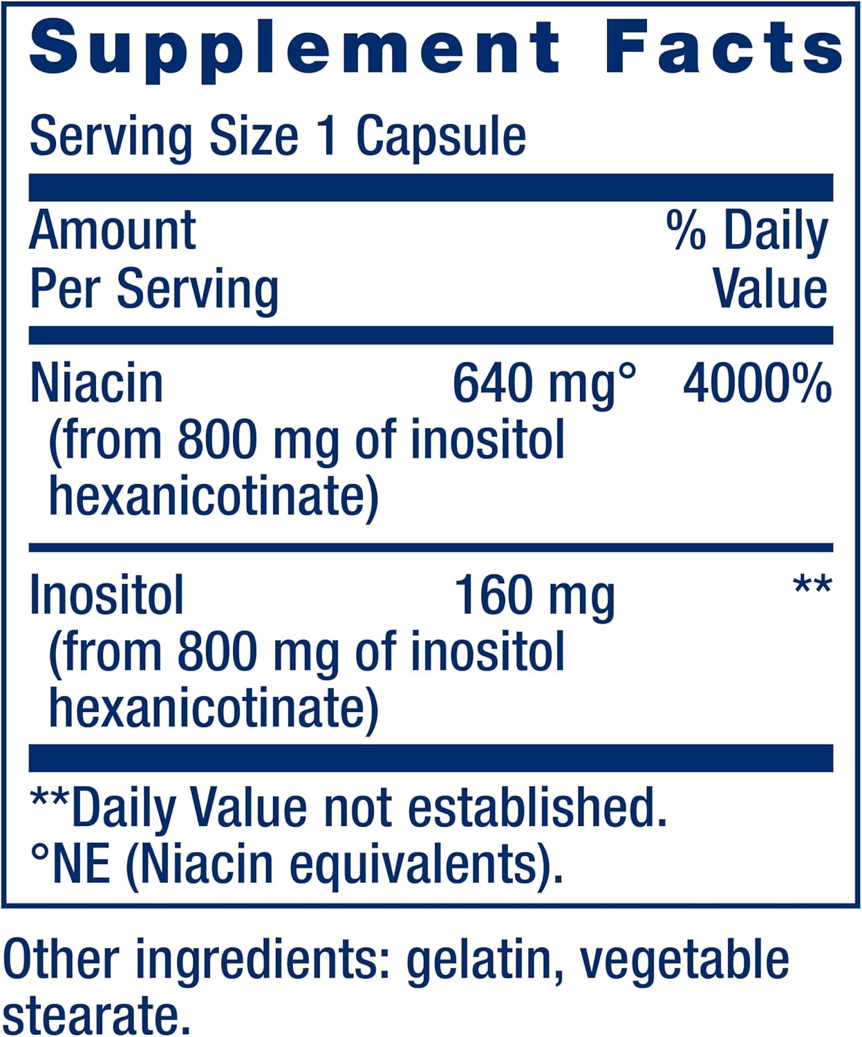 Life Extension No Flush Niacin, B3 for Heart Health & Energy Support, 100 Capsules - görsel 3