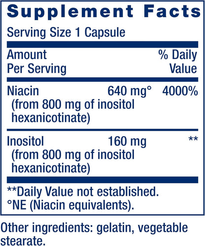 Life Extension No Flush Niacin, B3 for Heart Health & Energy Support, 100 Capsules