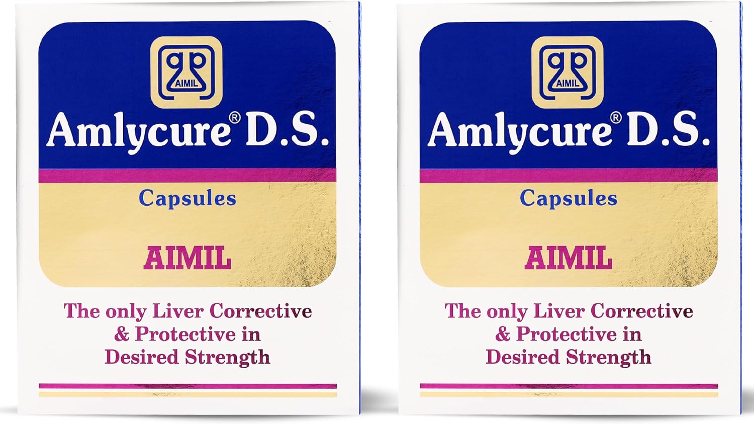 AIMIL Amlyvcure D.S Capsules – Liver Support Ayurvedic Supplement (20 Tablets x 2) - görsel 1