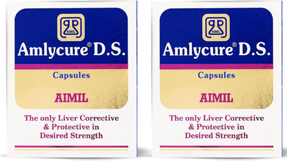 AIMIL Amlyvcure D.S Capsules – Liver Support Ayurvedic Supplement (20 Tablets x 2)