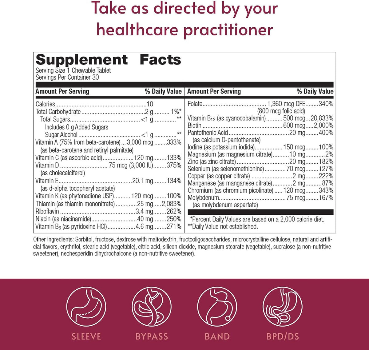 Bariatric Advantage Chewable Ultra Solo Without Iron – Once‑Per‑Day Multivitamin for Bariatric Surgery Patients - görsel 4