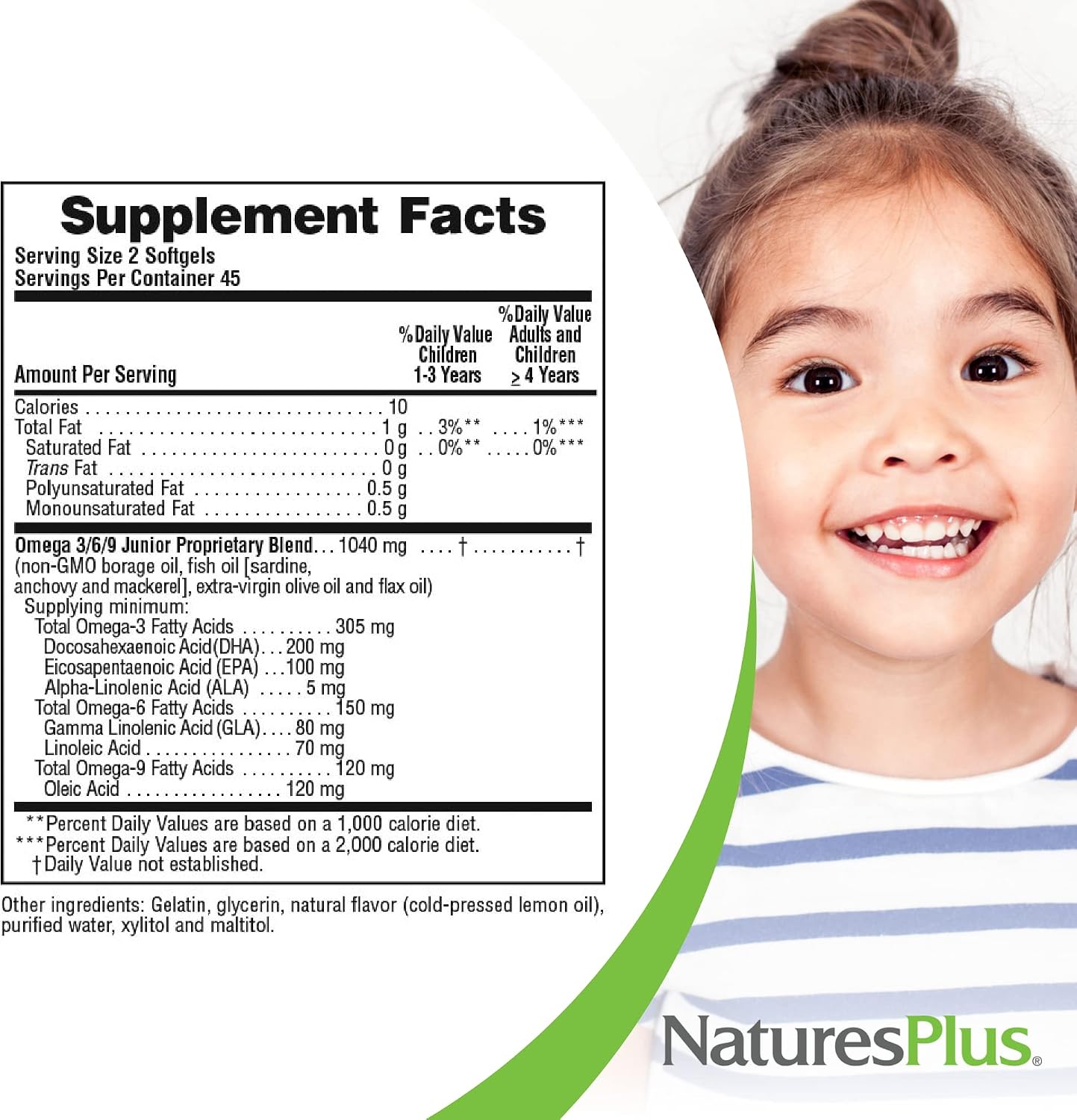 NaturesPlus Animal Parade Omega 3/6/9 Junior, Lemon Flavour - 90 Softgels - görsel 5