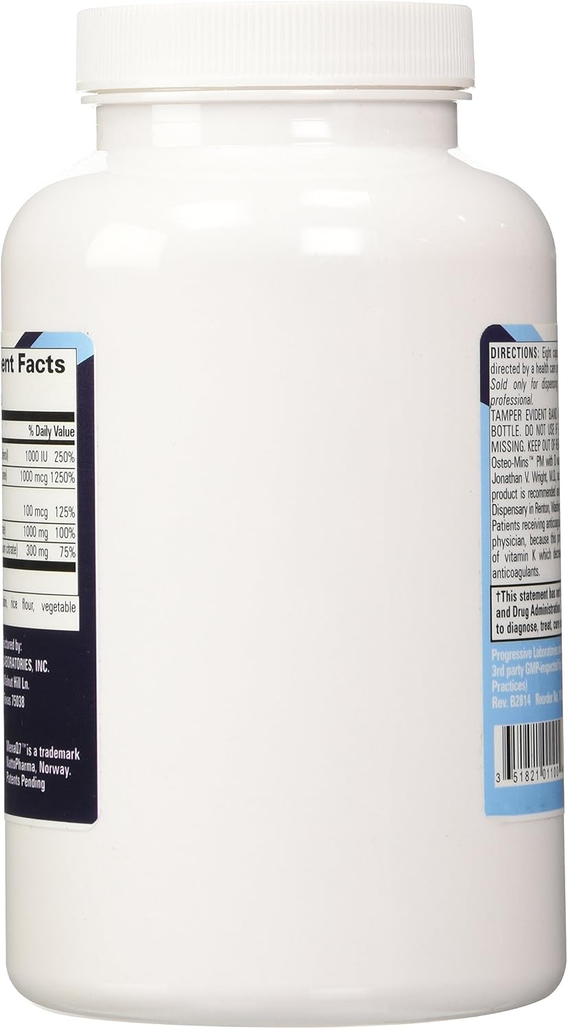Progressive Labs Osteo-Mins PM with Vitamin D Plus K1 and K2 Food Supplement, 240 Capsules - görsel 2