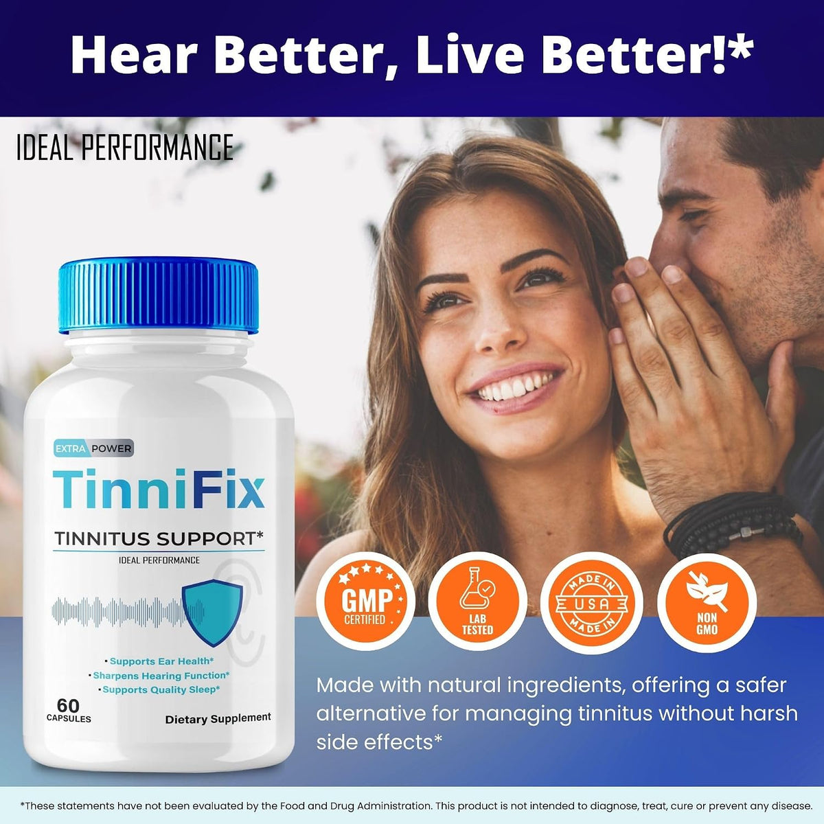 Tinnifix Tinnitus Relief Capsules - Advanced Hearing Support Food Supplement, 60 Capsules - görsel 6