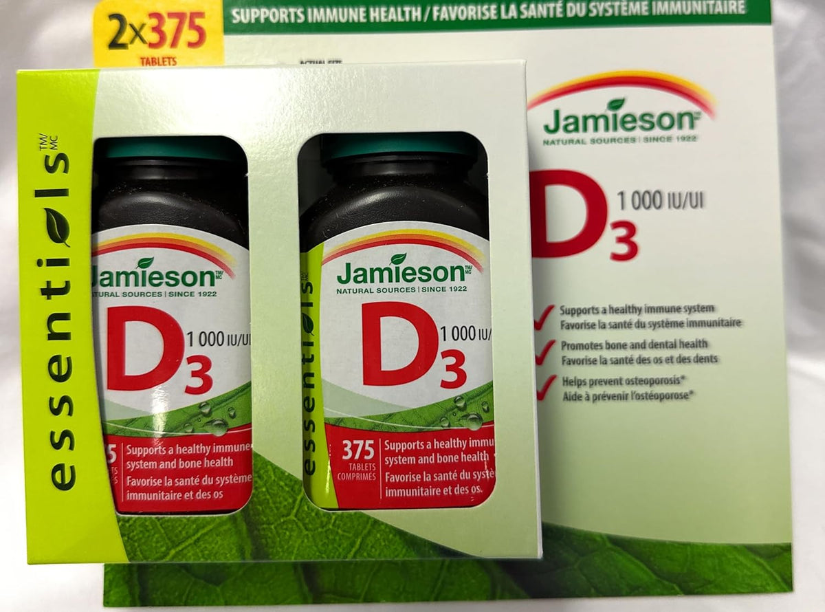 Jamieson Vitamin D3 1000 IU Tablets, 750 Tablets - görsel 1