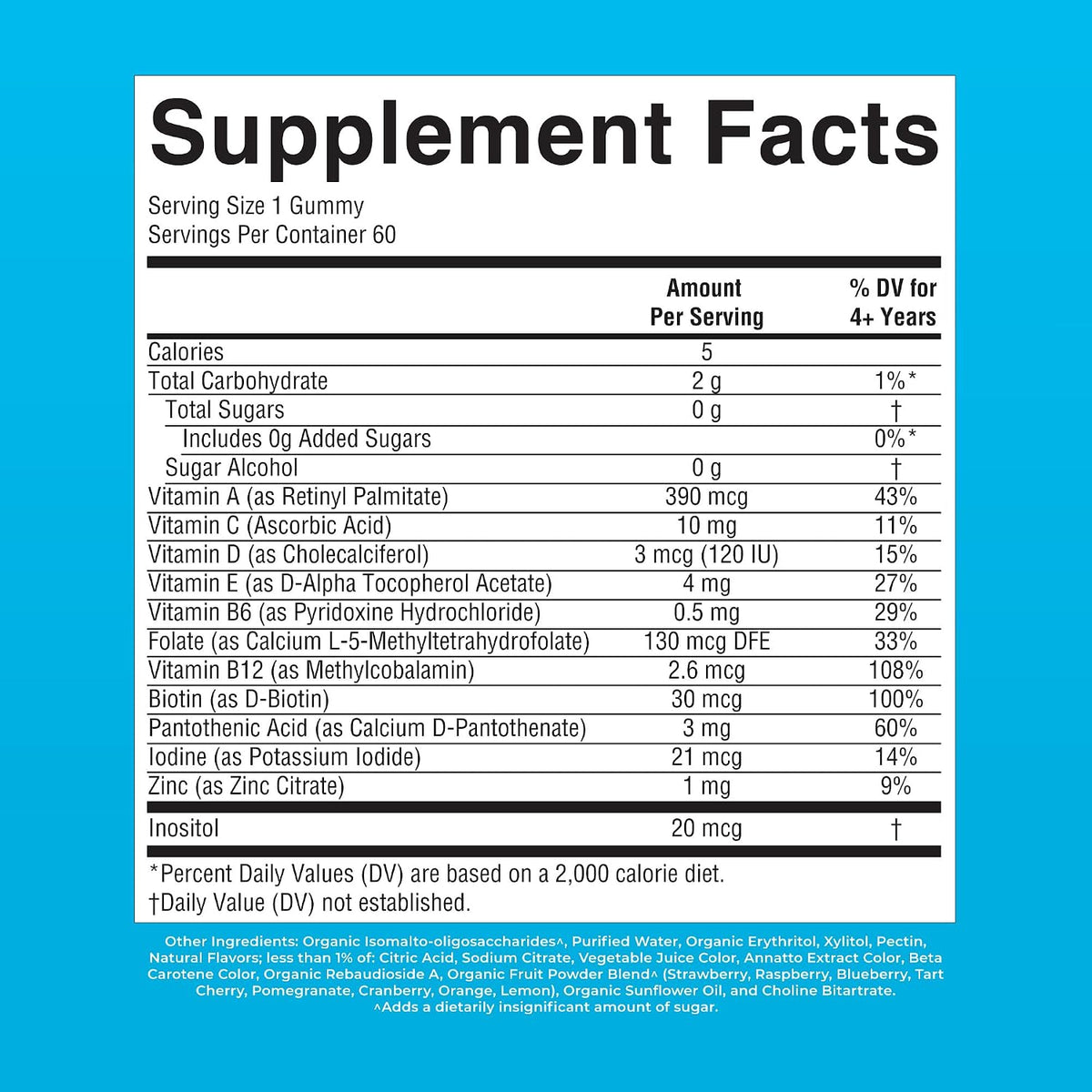 MARYRUTH'S Kids Multivitamin Gummies | Sugar Free | 2 Month Supply | Ages 2+ | Vegan | 60 Count - görsel 9