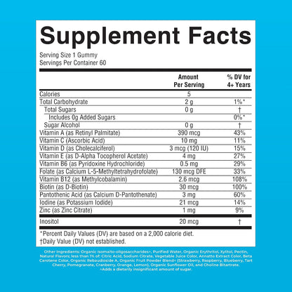 MARYRUTH'S Kids Multivitamin Gummies | Sugar Free | 2 Month Supply | Ages 2+ | Vegan | 60 Count