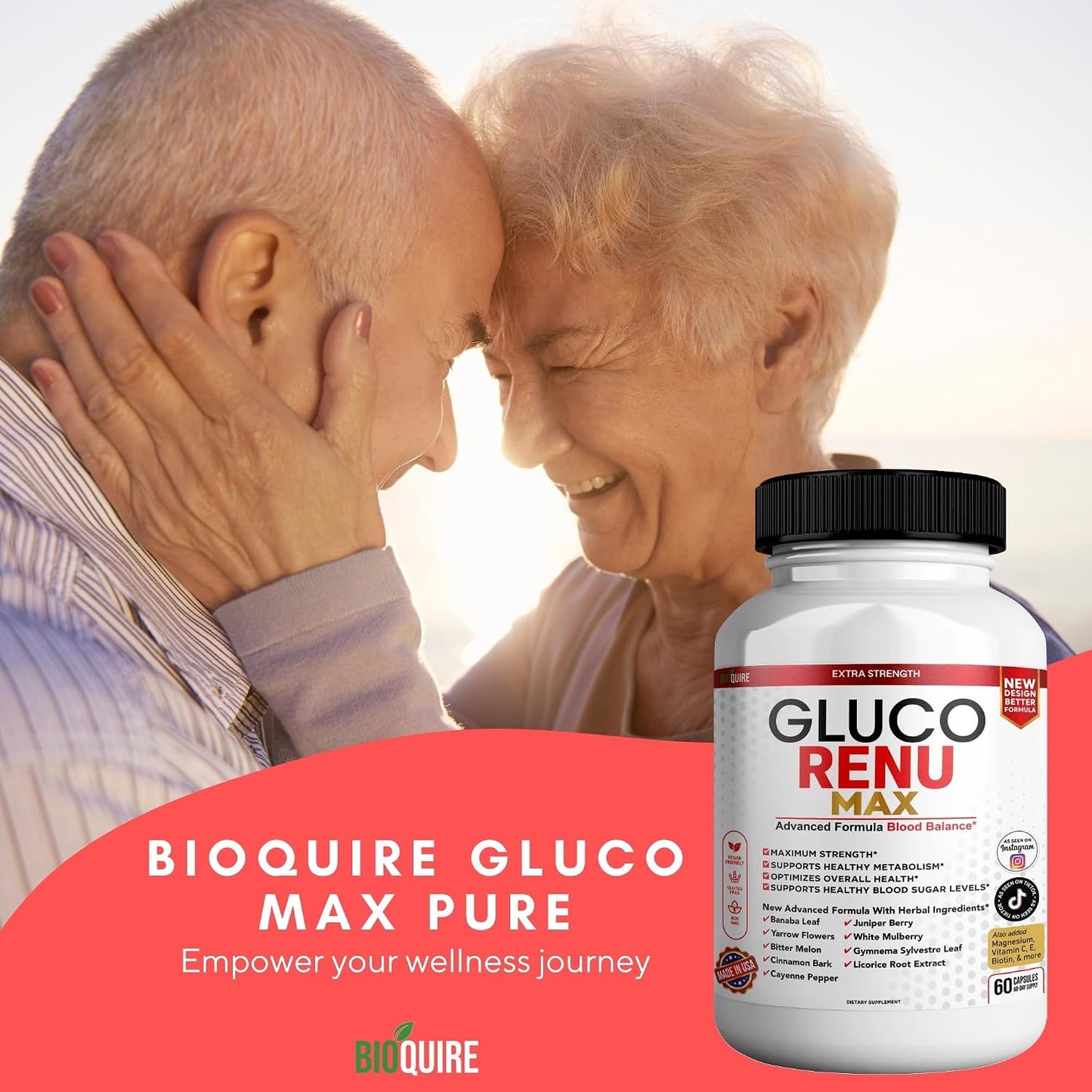 BIOQUIRE Gluco Max Ultra Food Supplement, 60 Capsules, Maximum Strength - görsel 7
