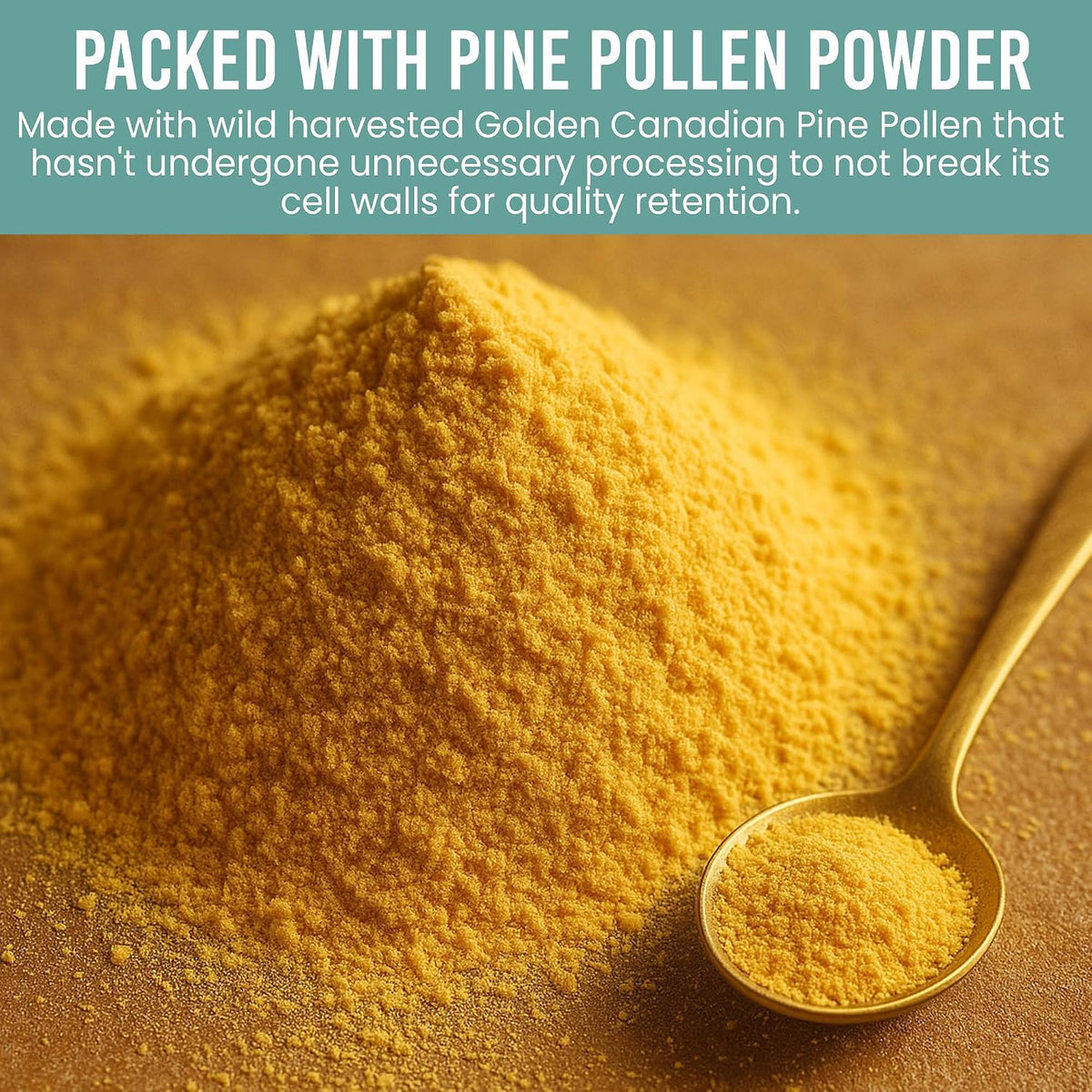 Organic Pine Pollen Powder, Pharmaceutical Grade – Wild Harvested Canadian Pine Pollen Food Supplement (20 g) - görsel 4