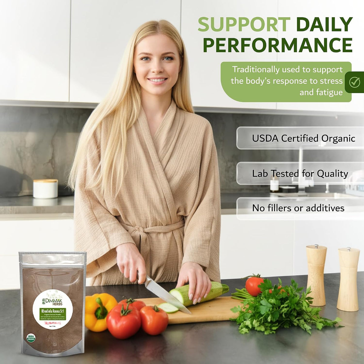 Organic Rhodiola Rosea Extract 5:1 Powder – Dimmak Herbs - görsel 3