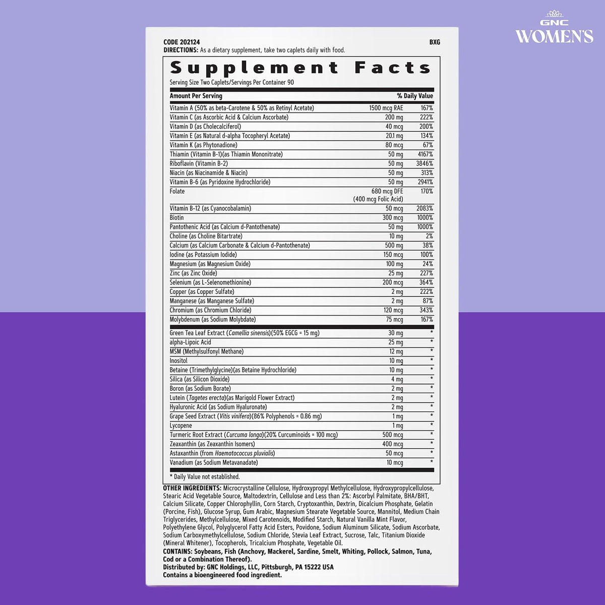 GNC Women's Multivitamin Active Without Iron, 180 Caplets - görsel 7
