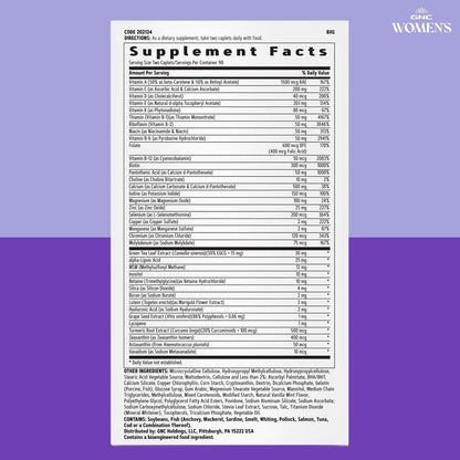 GNC Women's Multivitamin Active Without Iron, 180 Caplets