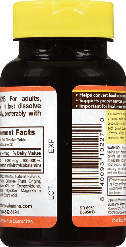 Sundance Ultra B-12 6000 mcg Essential B Vitamin